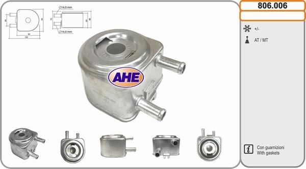 AHE 806.006 - Radiatore olio, Olio motore www.autoricambi360.it