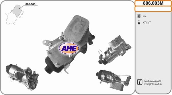 AHE 806.003M - Radiatore olio, Olio motore www.autoricambi360.it