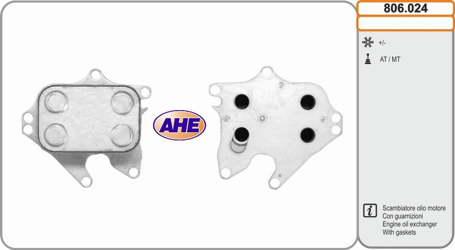 AHE 806.024 - Radiatore olio, Olio motore www.autoricambi360.it