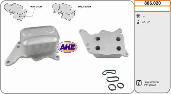 AHE 806.020 - Radiatore olio, Olio motore www.autoricambi360.it