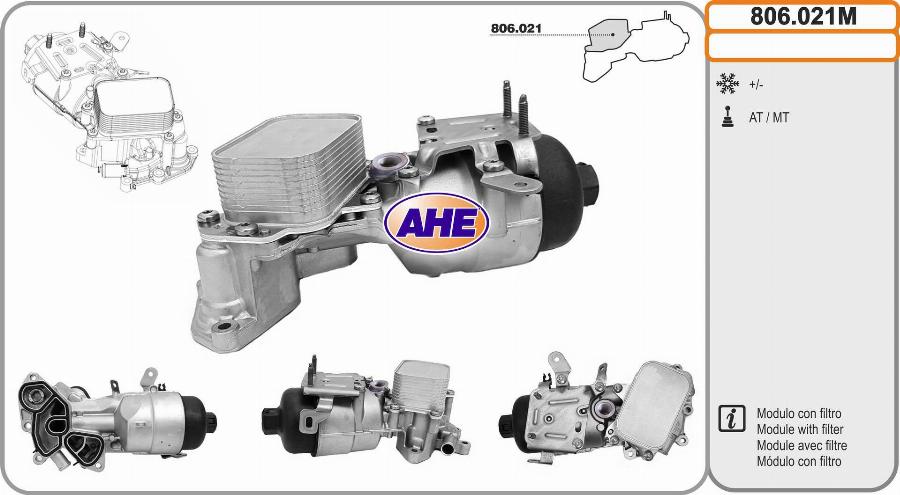 AHE 806.021M - Radiatore olio, Olio motore www.autoricambi360.it