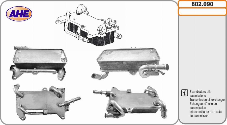 AHE 802.090 - Radiatore olio, Olio motore www.autoricambi360.it