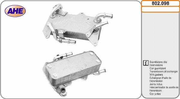 AHE 802.098 - Radiatore olio, Olio motore www.autoricambi360.it