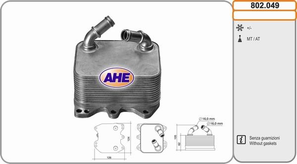 AHE 802.049 - Radiatore olio, Olio motore www.autoricambi360.it