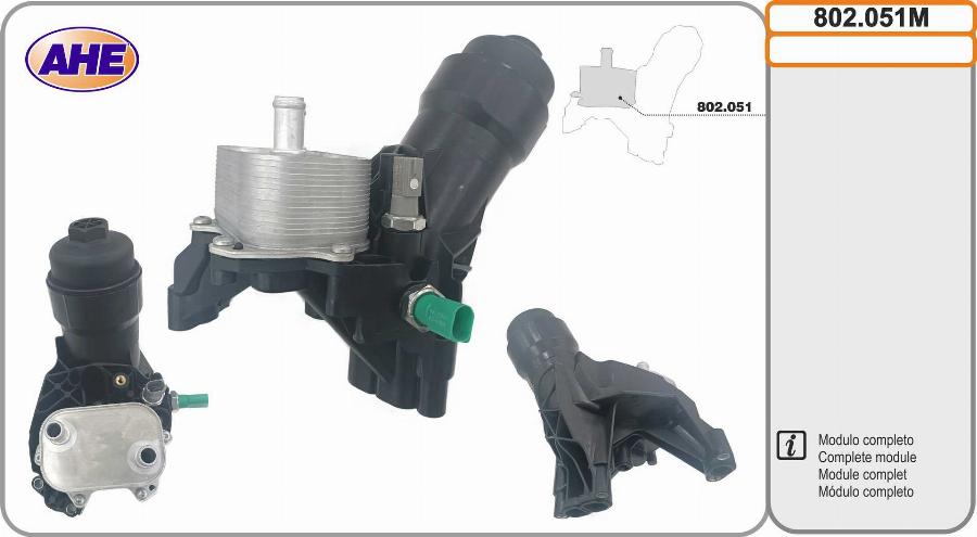 AHE 802.051M - Radiatore olio, Olio motore www.autoricambi360.it