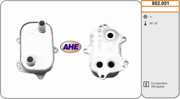 AHE 802.051 - Radiatore olio, Olio motore www.autoricambi360.it