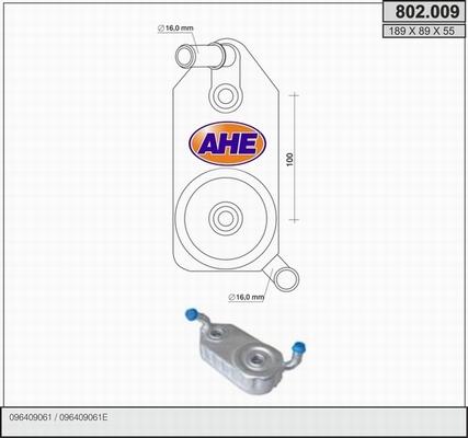 AHE 802.009 - Radiatore olio, Olio motore www.autoricambi360.it