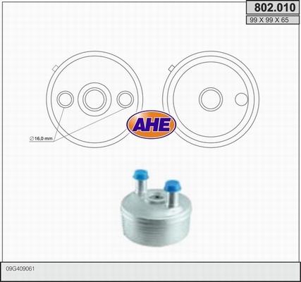 AHE 802.010 - Radiatore olio, Olio motore www.autoricambi360.it