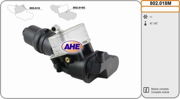 AHE 802.018M - Radiatore olio, Olio motore www.autoricambi360.it