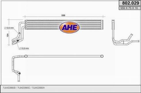 AHE 802.029 - Radiatore olio, Olio motore www.autoricambi360.it