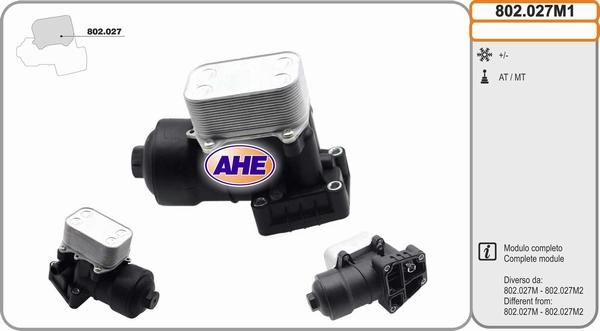 AHE 802.027M1 - Radiatore olio, Olio motore www.autoricambi360.it