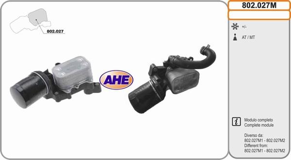AHE 802.027M - Radiatore olio, Olio motore www.autoricambi360.it