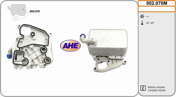 AHE 802.070M - Radiatore olio, Olio motore www.autoricambi360.it
