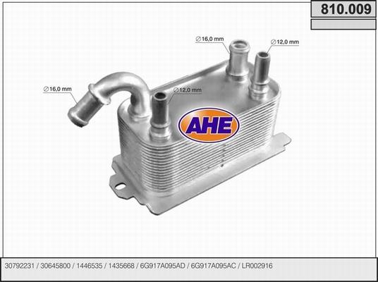 AHE 810.009 - Radiatore olio, Olio motore www.autoricambi360.it