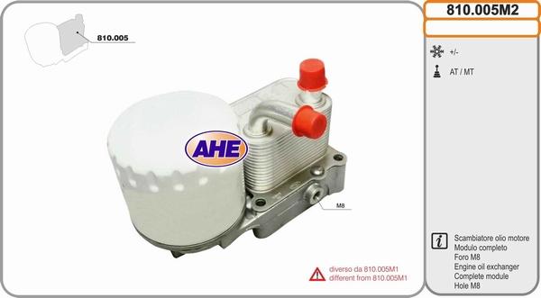 AHE 810.005M2 - Radiatore olio, Olio motore www.autoricambi360.it