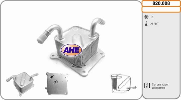AHE 820.008 - Radiatore olio, Olio motore www.autoricambi360.it