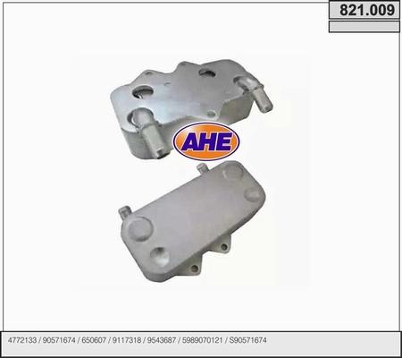 AHE 821.009 - Radiatore olio, Olio motore www.autoricambi360.it