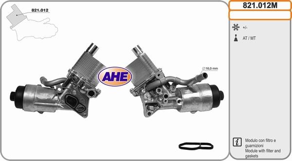 AHE 821.012M - Radiatore olio, Olio motore www.autoricambi360.it