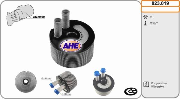 AHE 823.019 - Radiatore olio, Olio motore www.autoricambi360.it