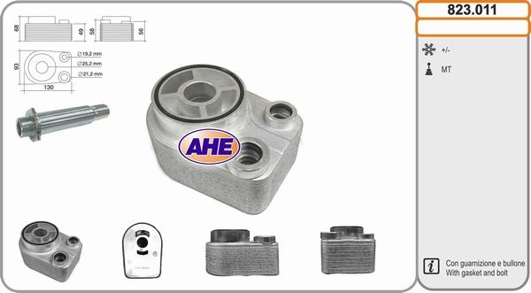 AHE 823.011 - Radiatore olio, Olio motore www.autoricambi360.it
