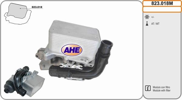 AHE 823.018M - Radiatore olio, Olio motore www.autoricambi360.it