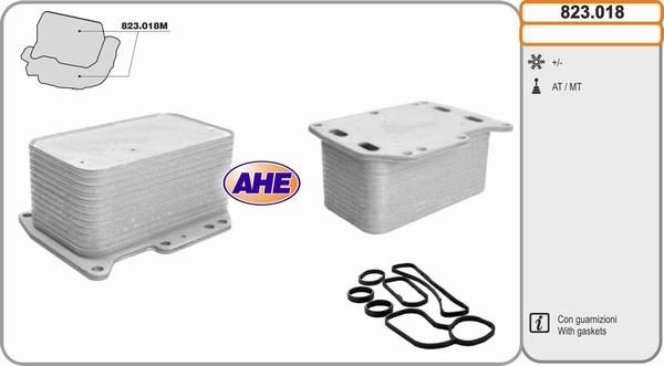 AHE 823.018 - Radiatore olio, Olio motore www.autoricambi360.it