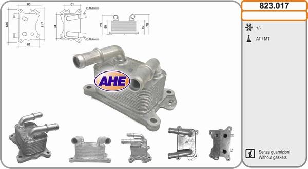 AHE 823.017 - Radiatore olio, Olio motore www.autoricambi360.it
