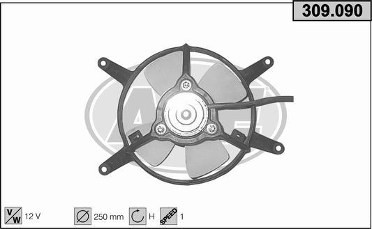 AHE 309.090 - Ventola, Raffreddamento motore www.autoricambi360.it