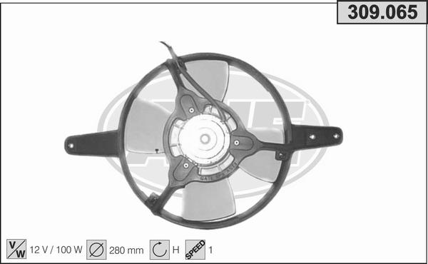AHE 309.065 - Ventola, Raffreddamento motore www.autoricambi360.it
