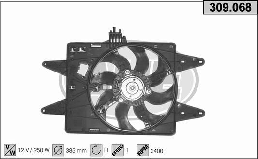 AHE 309.068 - Ventola, Raffreddamento motore www.autoricambi360.it