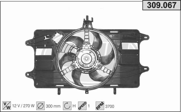 AHE 309.067 - Ventola, Raffreddamento motore www.autoricambi360.it