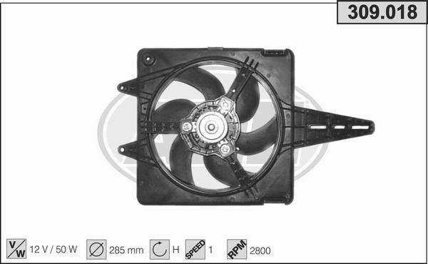 AHE 309.018 - Ventola, Raffreddamento motore www.autoricambi360.it