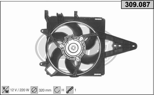 AHE 309.087 - Ventola, Raffreddamento motore www.autoricambi360.it