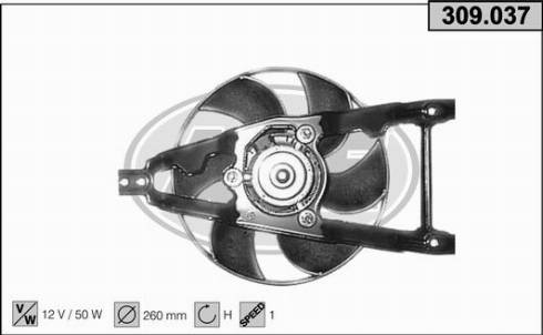 AHE 309.037 - Ventola, Raffreddamento motore www.autoricambi360.it