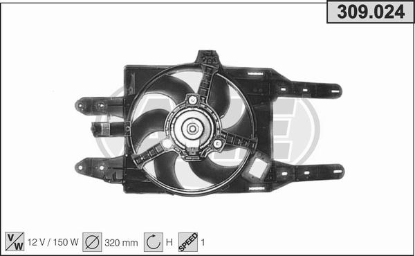 AHE 309.024 - Ventola, Raffreddamento motore www.autoricambi360.it