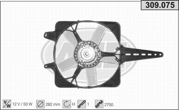 AHE 309.075 - Ventola, Raffreddamento motore www.autoricambi360.it