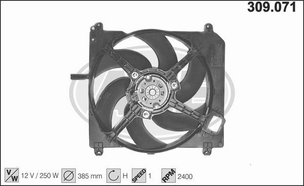 AHE 309.071 - Ventola, Raffreddamento motore www.autoricambi360.it