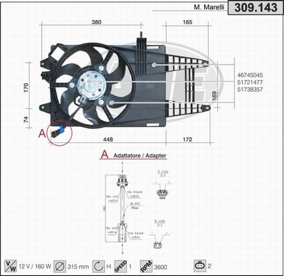 AHE 309.143 - Ventola, Raffreddamento motore www.autoricambi360.it