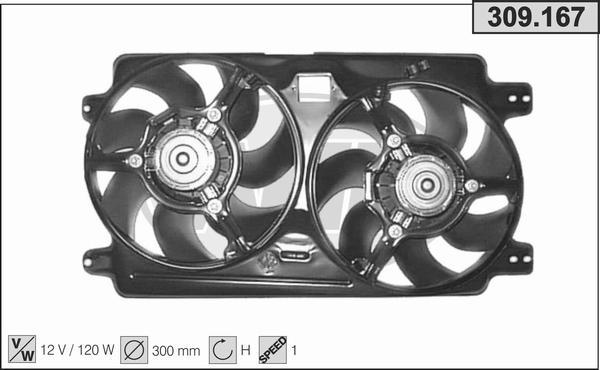 AHE 309.167 - Ventola, Raffreddamento motore www.autoricambi360.it