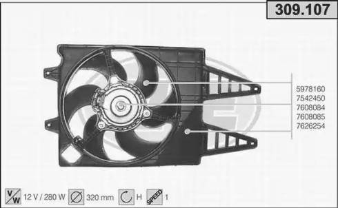 AHE 309.107 - Ventola, Raffreddamento motore www.autoricambi360.it