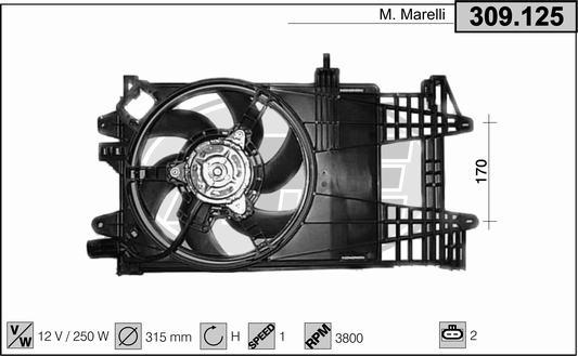 AHE 309.125 - Ventola, Raffreddamento motore www.autoricambi360.it