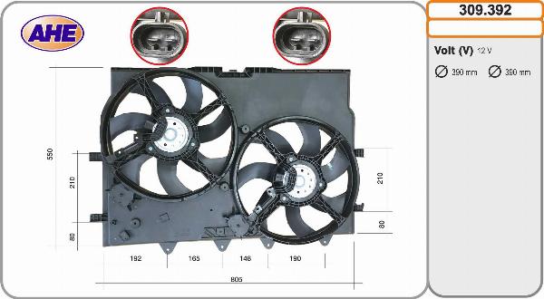 AHE 309.392 - Ventola, Raffreddamento motore www.autoricambi360.it