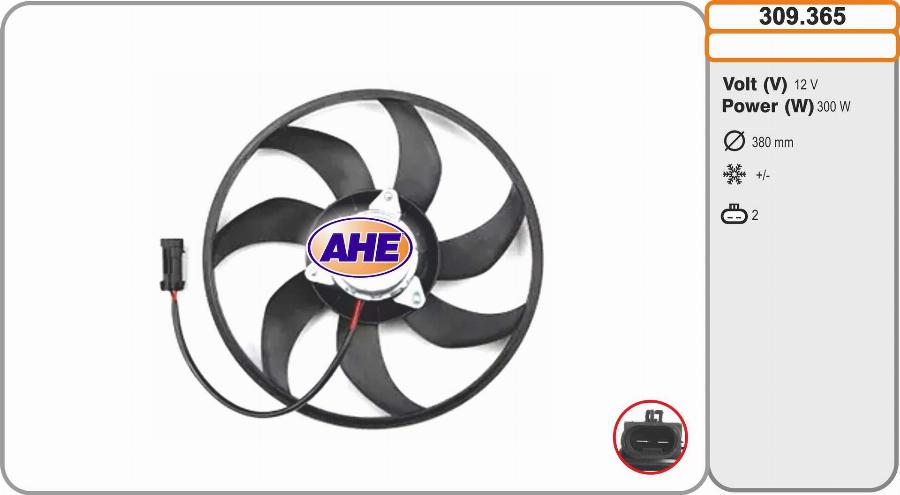 AHE 309.365 - Ventola, Raffreddamento motore www.autoricambi360.it