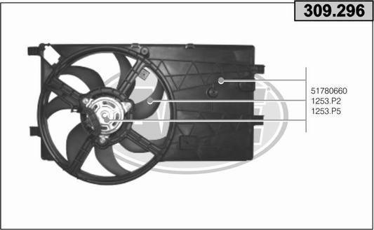 AHE 309.296 - Ventola, Raffreddamento motore www.autoricambi360.it