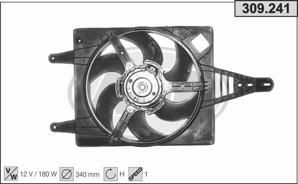 AHE 309.241 - Ventola, Raffreddamento motore www.autoricambi360.it