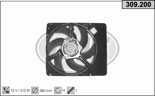 AHE 309.200 - Ventola, Raffreddamento motore www.autoricambi360.it