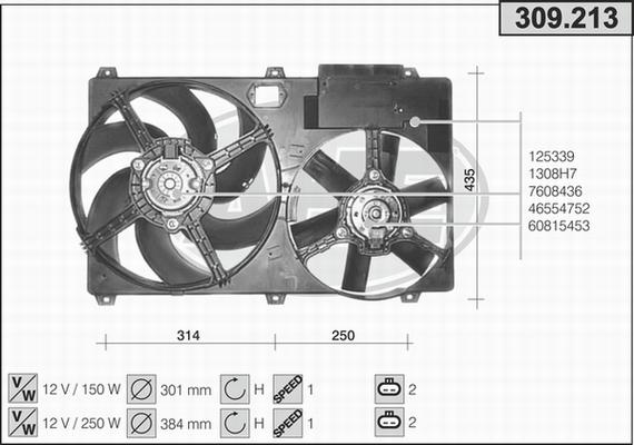 AHE 309.213 - Ventola, Raffreddamento motore www.autoricambi360.it