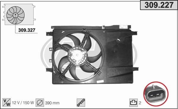 AHE 309.227 - Ventola, Raffreddamento motore www.autoricambi360.it