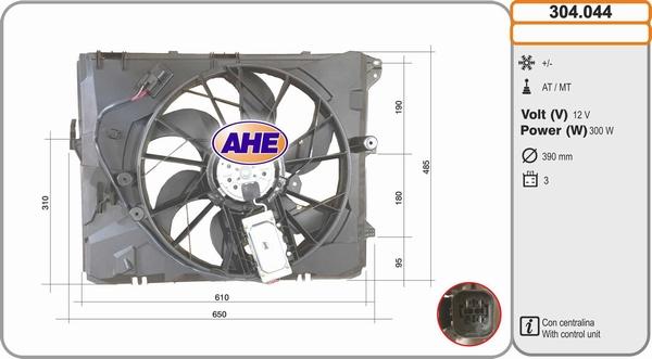 AHE 304.044 - Ventola, Raffreddamento motore www.autoricambi360.it