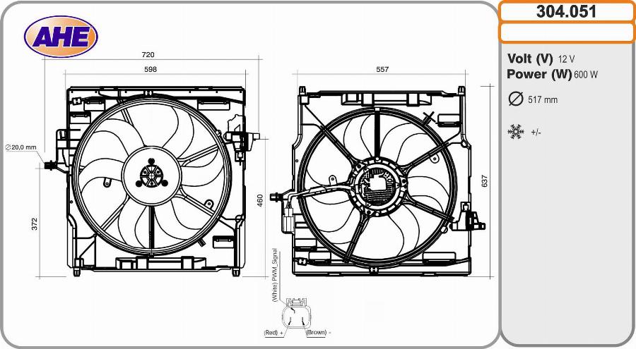 AHE 304.051 - Ventola, Raffreddamento motore www.autoricambi360.it